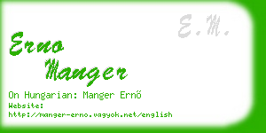 erno manger business card
